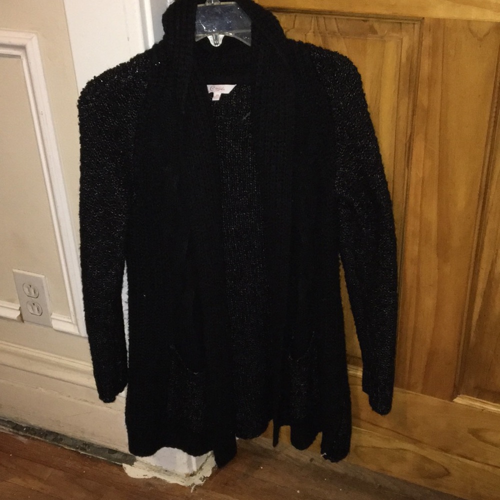 Candie’s Black Cardigan With Front Pockets 🙌